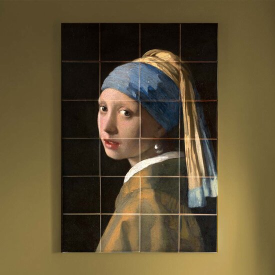 Tegeltableau Meisje met de parel - Johannes Vermeer