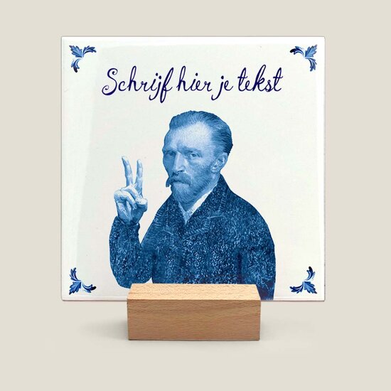 Delfts Blauw tegeltje - van Gogh