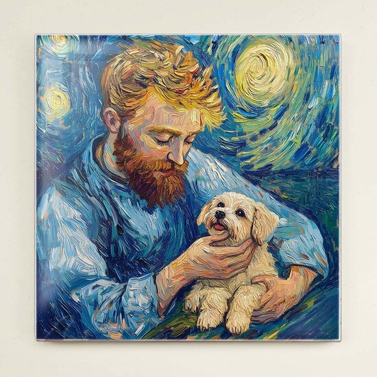 Tegeltje - van Gogh met hondje